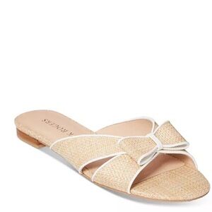 Jack Rogers Gigi sandal rattan natural raffia flat slip on summer beach Size 9